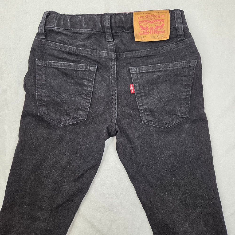 Levi Jeans Kids‎ Size 10 Black Slim Fit 511 Denim Excellent - Picture 9 of 9